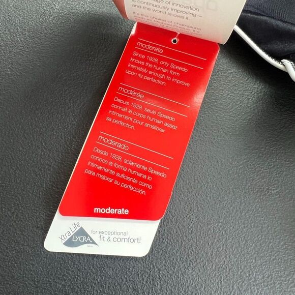 Speedo Stretch Racerback Moderate Black One Piece Swimwear Womens Size 12 NWT - Picture 12 of 16